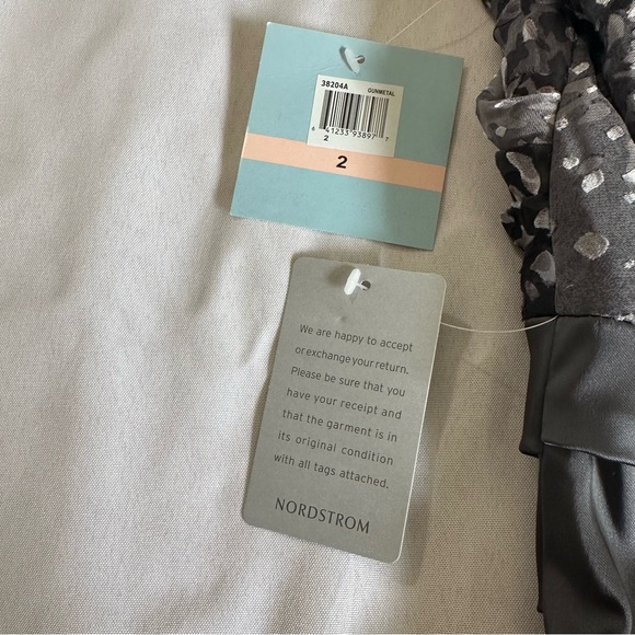 Suzi Chin Maggy Boutique Burnout Bodice Stretch Satin Sheath Dress NWT - Picture 9 of 9